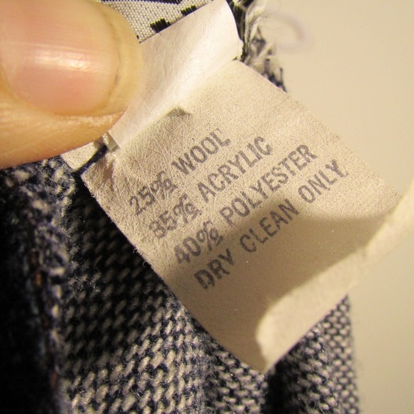 Vintage Wool Striped And Pleated Skirt - Picture 3 of 5